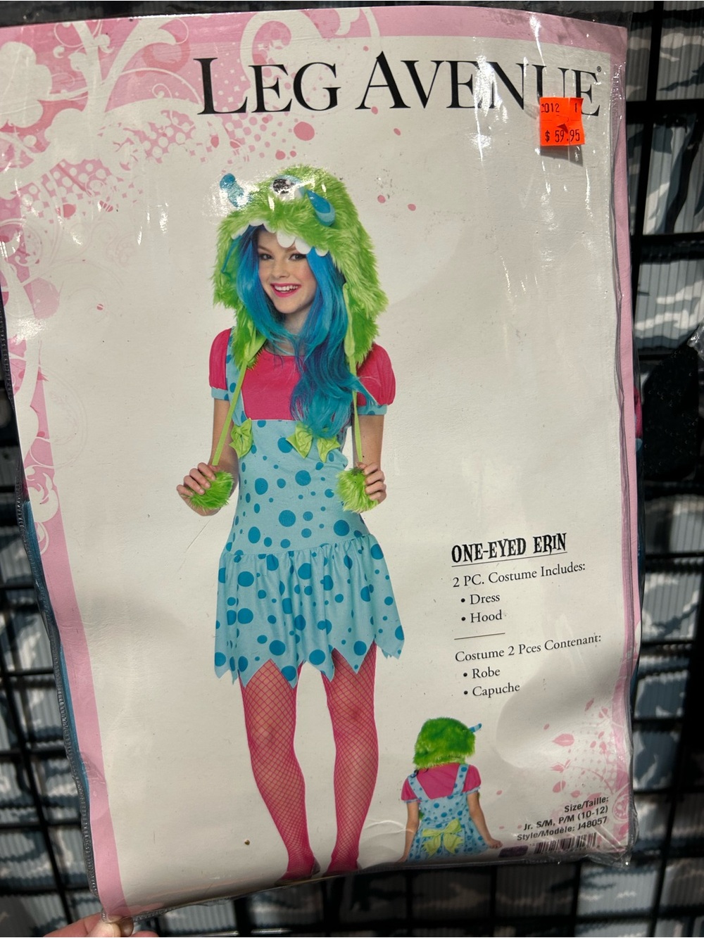 Leg Avenue One-Eyed Erin Kids Costume - Lime Green & Aqua Blue